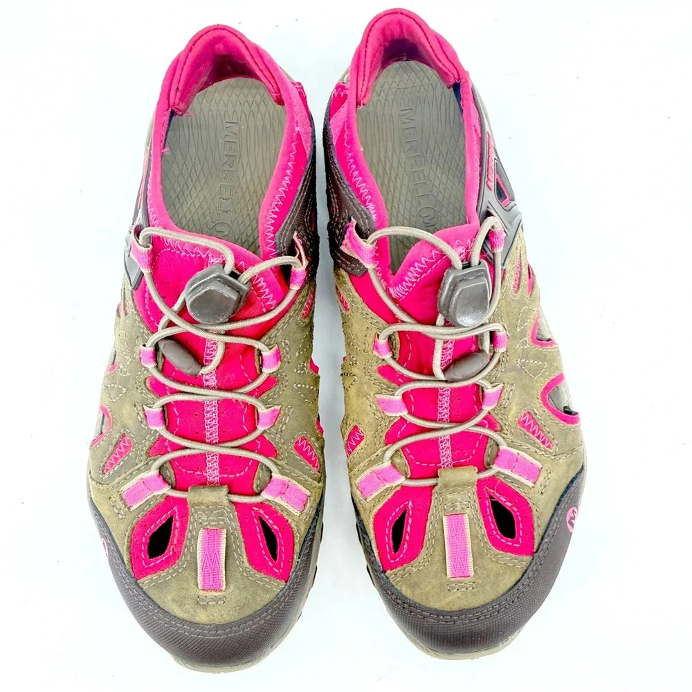 Merrell Hiking Sandals Womens 9.5 Boulder Fuchsia Vibram Water Shoes Outdoor - Picture 4 of 12